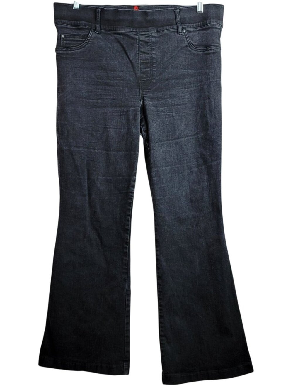Spanx EveryWear Pull-On Flare Jeans Black 2x Petite Shaping High Rise 20326Q